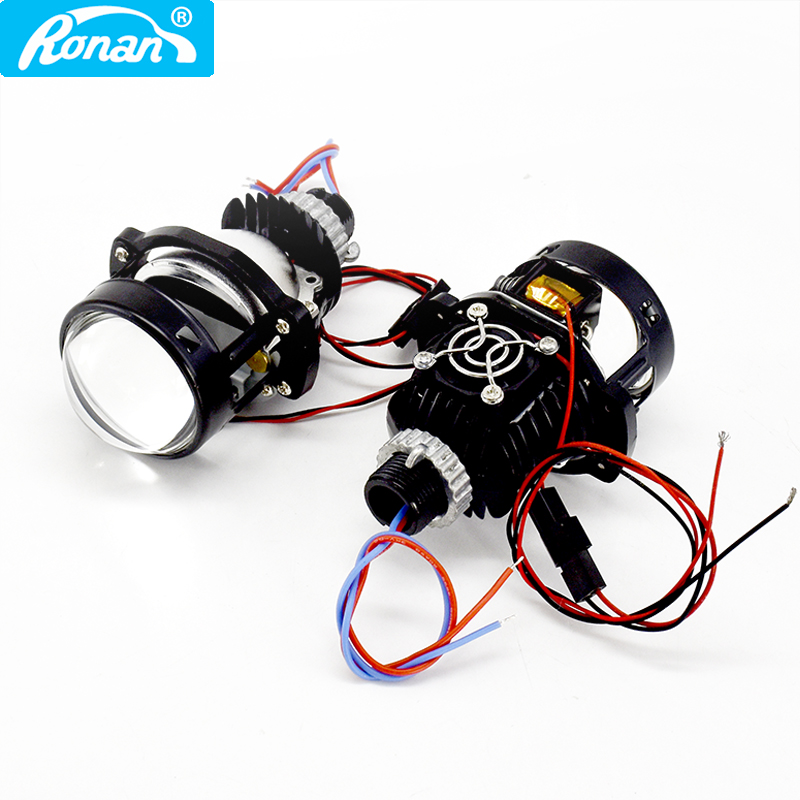 Universal Motorcycle Led Headlight Projector - RONAN 2.0inch Mini Bi-Led Projector Retrofit