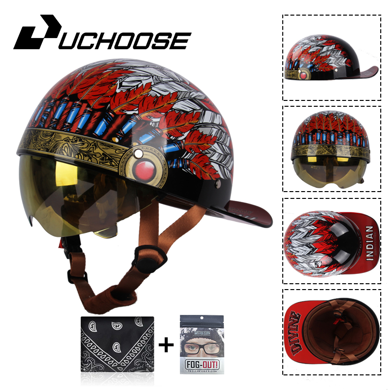 Vintage Open Face Retro Helmet - 2024 Adult Open Face Summer Retro