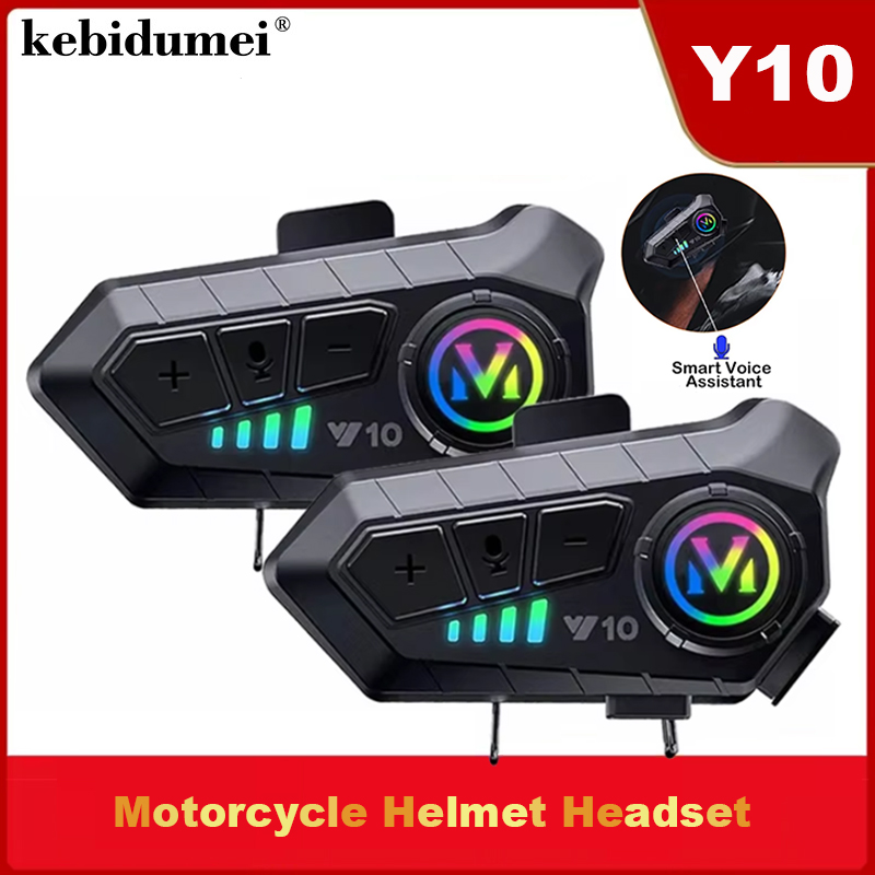 Full Face Motorcycle Helmet With Bluetooth - Y10 Bluetooth 5.3 Helmet Headset Wireless
