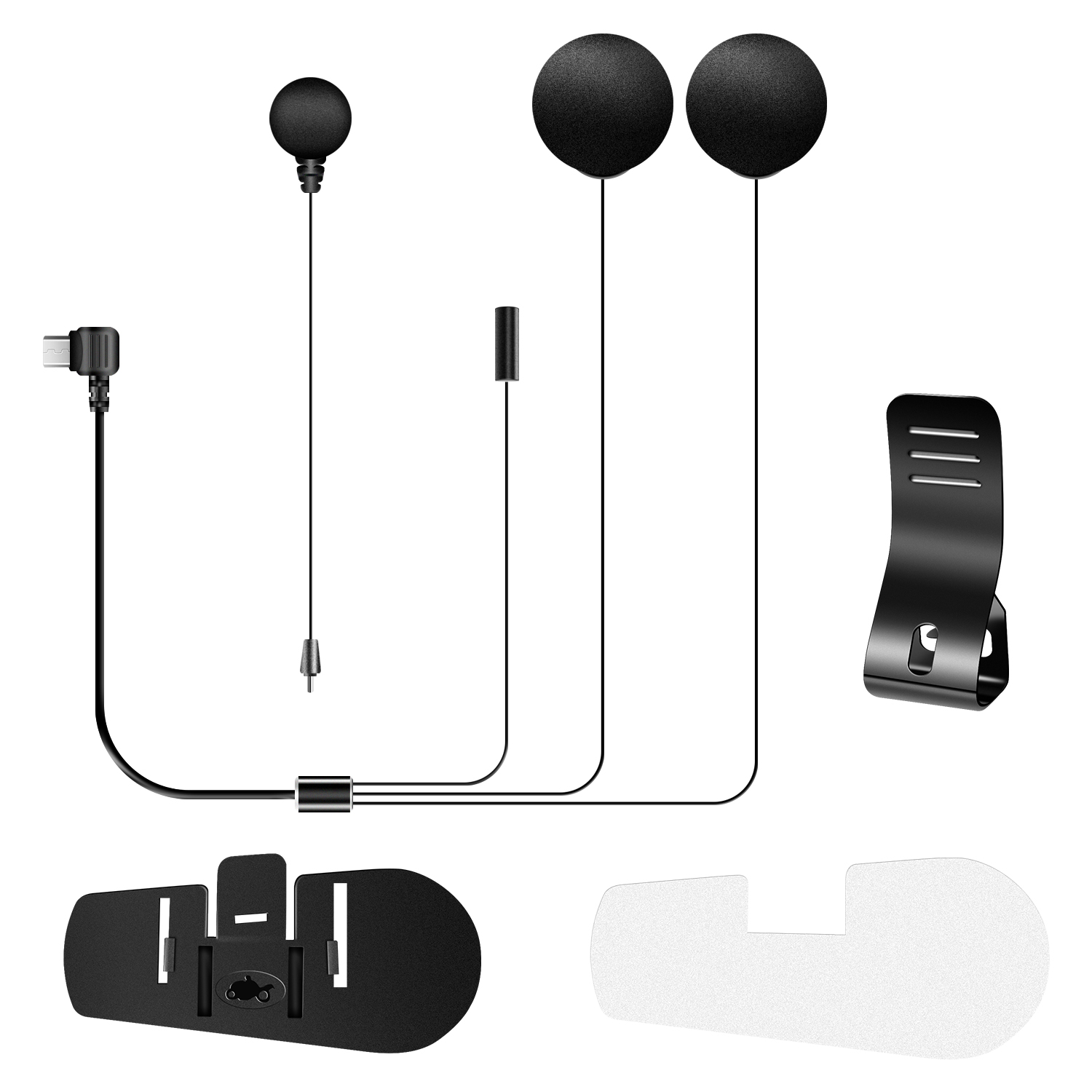 Universal Motorcycle Helmet Intercom Headset - Fodsports Microphone Speaker Earphone with Clip