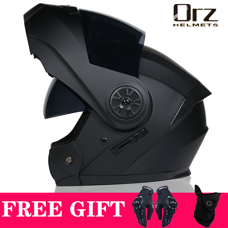 Dual Visor Motorcycle Racing Helmet - Latest DOT Approved Safety Modular Flip