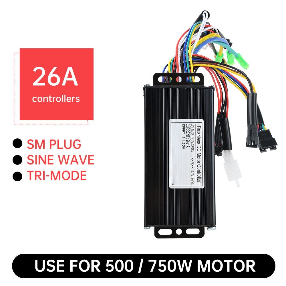 Scooter Parts - 26A 500/750W DC 24V/36/48V E-bike Sine