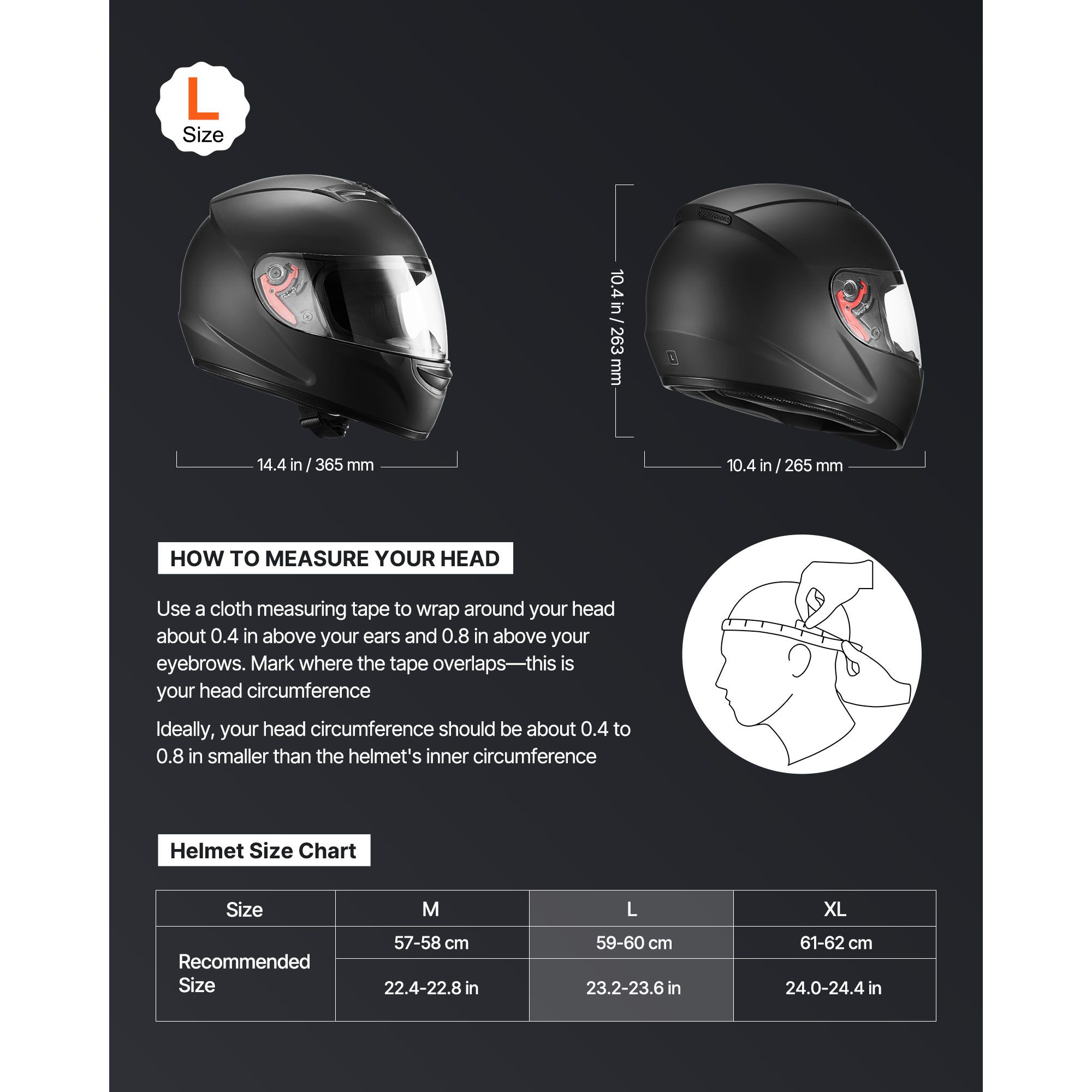 Motorcycle Helmet, Full Face,  - Dual Visor Motorcycle Racing Helmet recension och pris