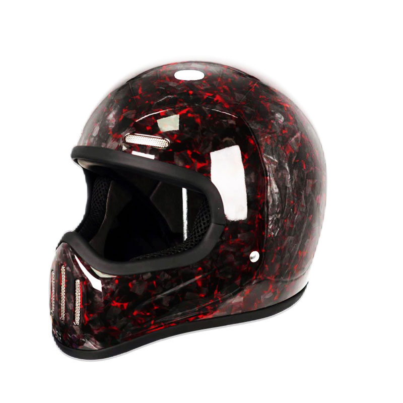 New Retro Carbon Fibre Full Fa - Carbon Fiber Lightweight Motorcycle Helmet recension och pris