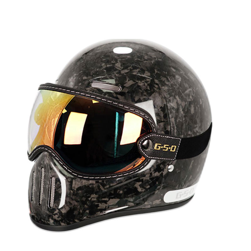 New Retro Carbon Fibre Full Fa - Carbon Fiber Lightweight Motorcycle Helmet recension och pris