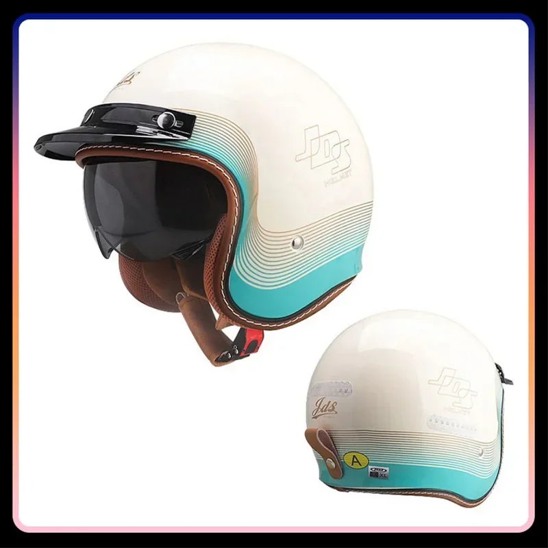 Men Women Open Face Motorcycle - Vintage Open Face Retro Helmet recension och pris