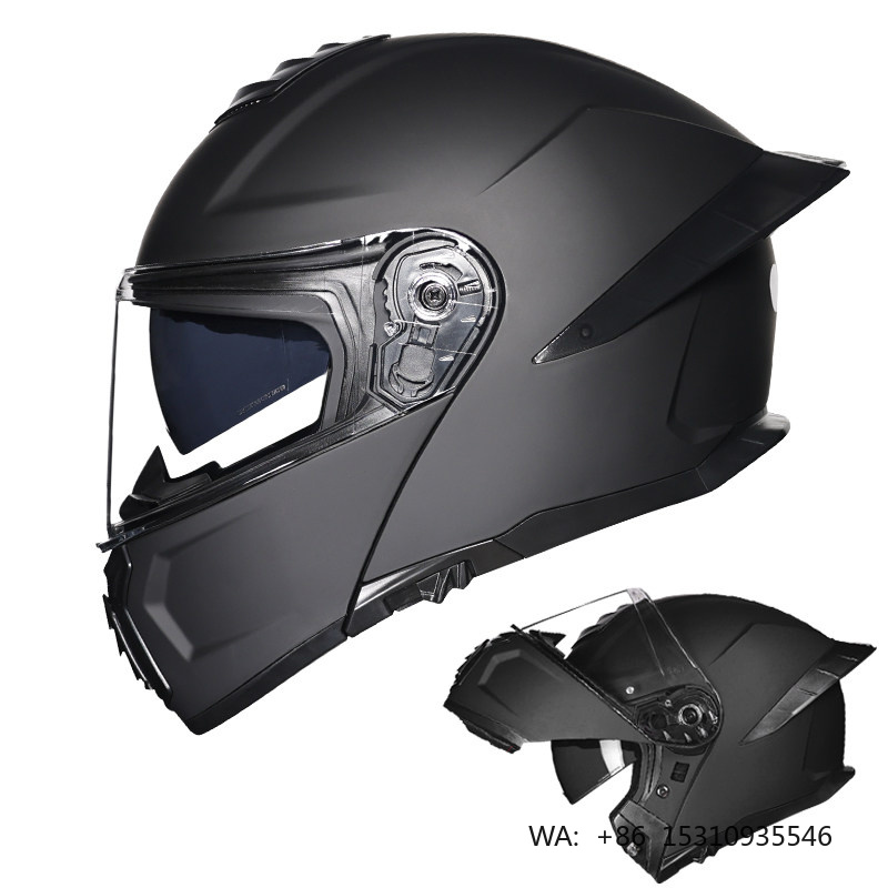 DOT Approved Dual Visor Motorb - Modular Flip Up Motorcycle Helmet Dot Approved recension och pris
