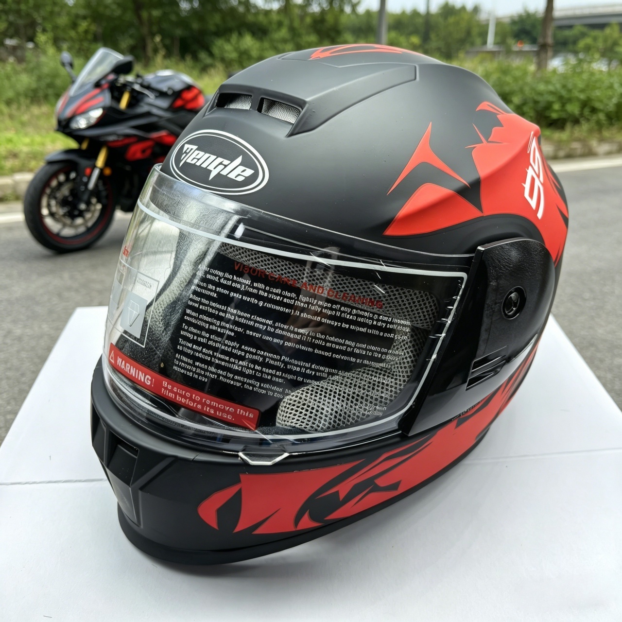 Full Face Motorcycle Helmet Du - Dual Visor Motorcycle Racing Helmet recension och pris