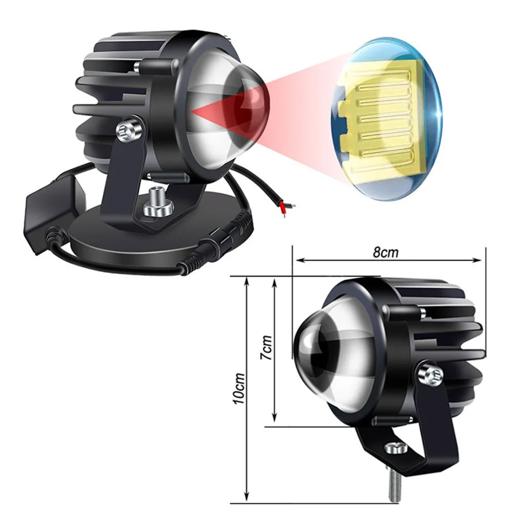 Motorcycle Projector Laser Lig - Universal Motorcycle Led Headlight Projector recension och pris