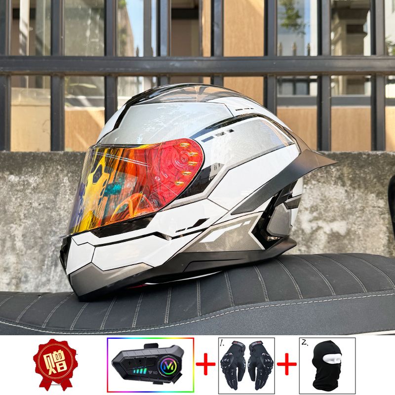 ORZ Motorcycle Bluetooth Helme - Full Face Motorcycle Helmet With Bluetooth recension och pris