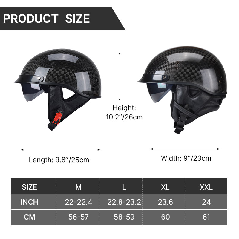 Light Weight 12K Gloss Black C - Carbon Fiber Lightweight Motorcycle Helmet recension och pris
