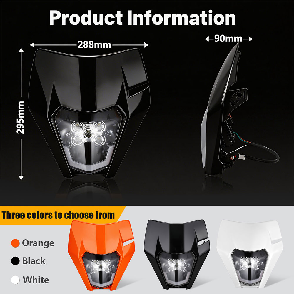 5 LED Headlight Headlamp Lamp  - Universal Motorcycle Led Headlight Projector recension och pris