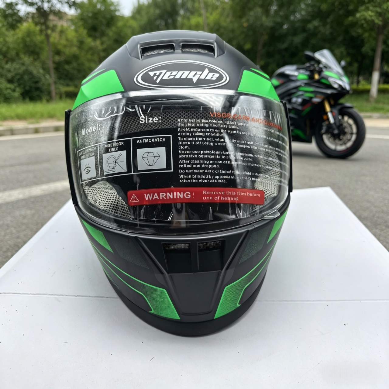Men's Full Face Motorcycle Hel - Dual Visor Motorcycle Racing Helmet recension och pris