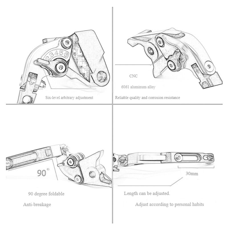 FOR YAMAHA MT-09 MT09 MT mt 09 - Cnc Aluminum Adjustable Brake Clutch Levers recension och pris