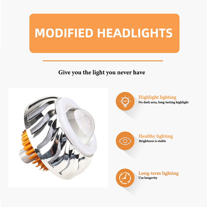 1pc Motorcycle Headlight Dual  - Universal Motorcycle Led Headlight Projector recension och pris