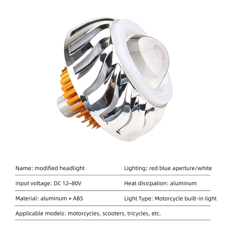 1pc Motorcycle Headlight Dual  - Universal Motorcycle Led Headlight Projector recension och pris