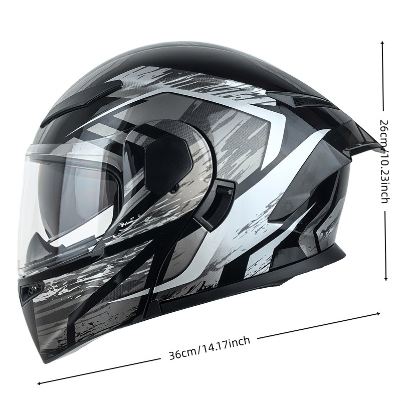 Dual Visor Modular Flip Up Mot - Modular Flip Up Motorcycle Helmet Dot Approved recension och pris