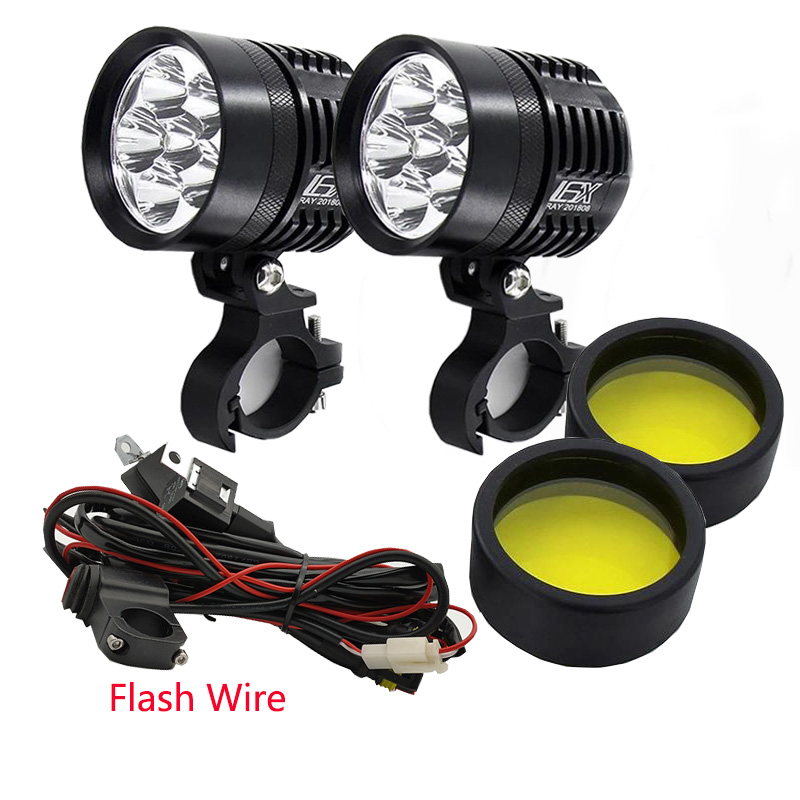 2PCS Universal L6X Headlight L - Universal Motorcycle Led Headlight Projector recension och pris