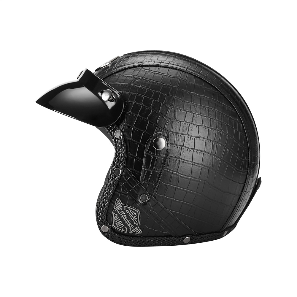 DOT 3/4 Open Face Motorcycle R - Vintage Open Face Retro Helmet recension och pris