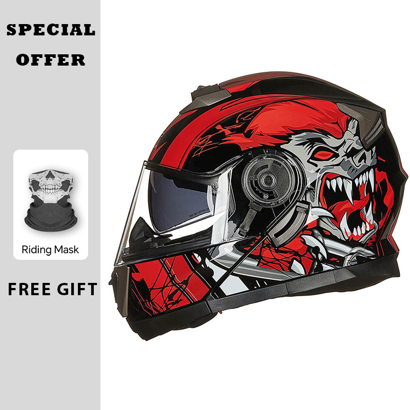 Motorcycle Helmets Modular Fli - Modular Flip Up Motorcycle Helmet Dot Approved recension och pris