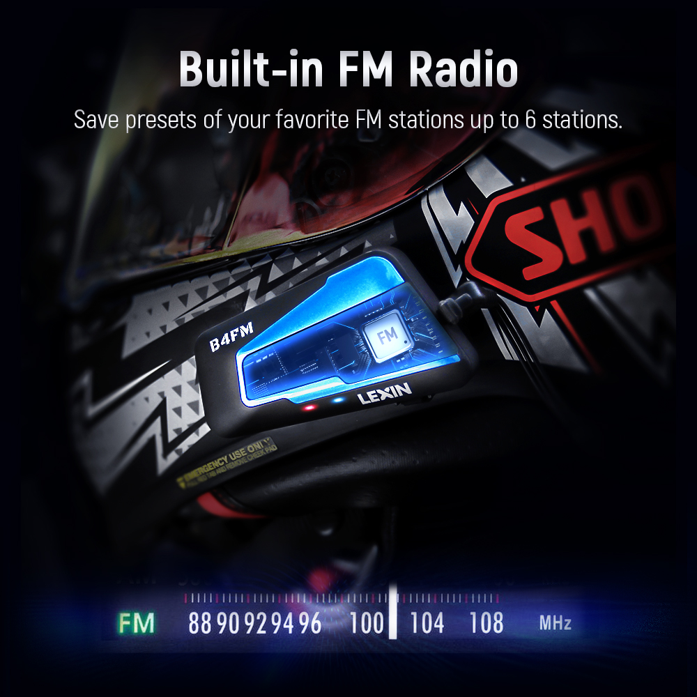 Lexin B4FM-X Bluetooth Motorcy - Full Face Motorcycle Helmet With Bluetooth recension och pris