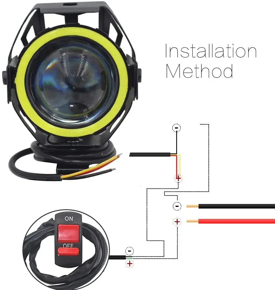 U7 LED Auxiliary Bright Motorc - Universal Motorcycle Led Headlight Projector recension och pris