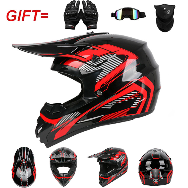 Motorcycle Off Road Helmet Ful - Off Road Motocross Helmet Goggles Set recension och pris