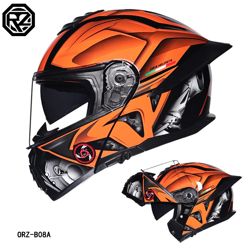 ORZ Motorcycle Helmet Dual Vis - Modular Flip Up Motorcycle Helmet Dot Approved recension och pris