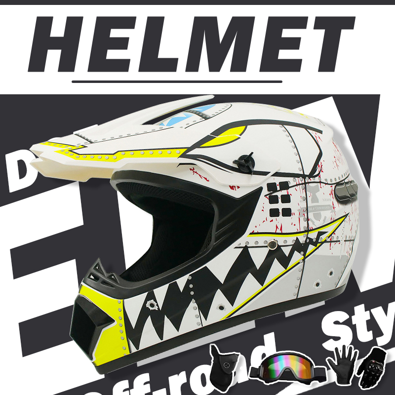 Motocross and Off-Road Helmet  - Off Road Motocross Helmet Goggles Set recension och pris