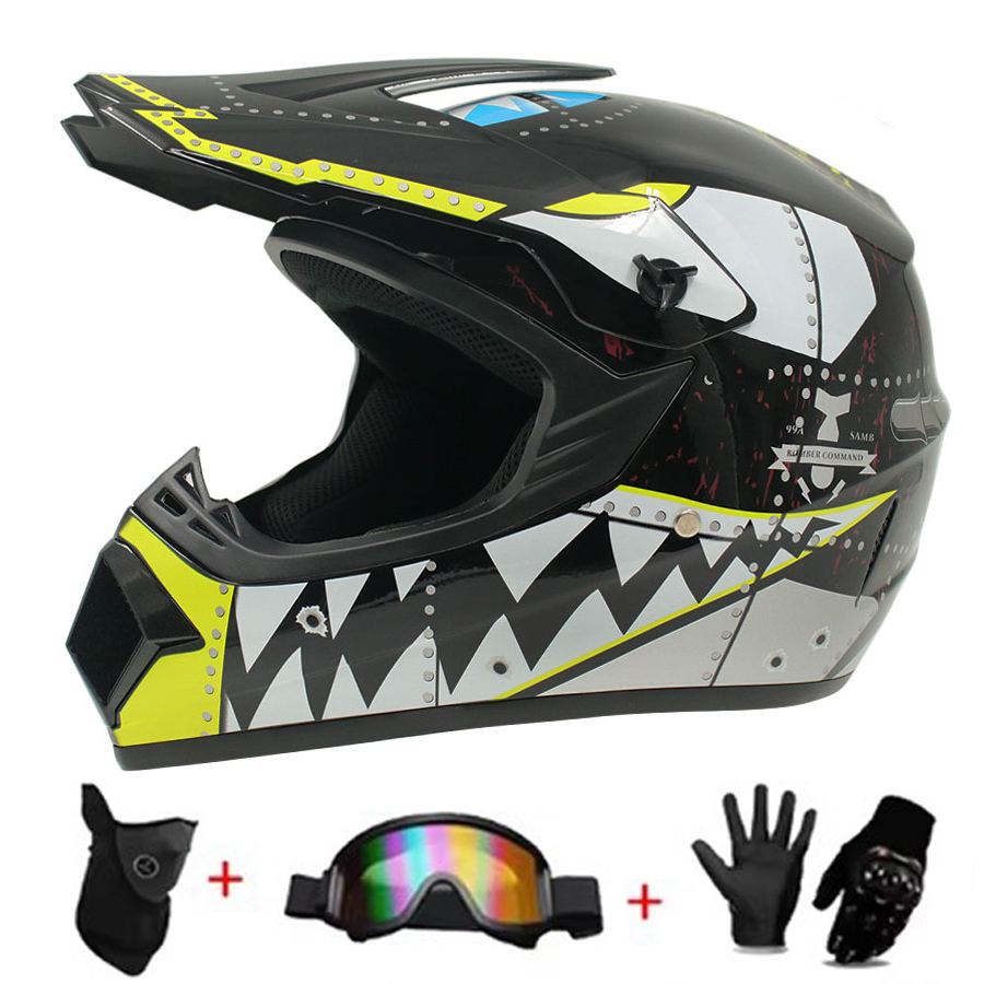 Motocross and Off-Road Helmet  - Off Road Motocross Helmet Goggles Set recension och pris