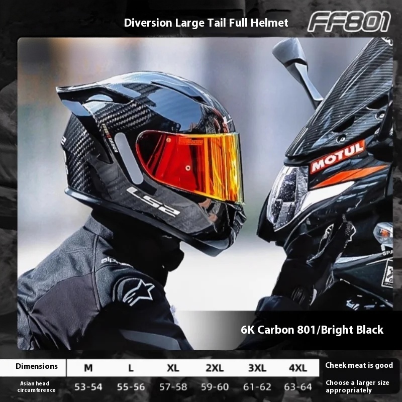 LS2  Carbon Fiber Full‑Face Mo - Carbon Fiber Lightweight Motorcycle Helmet recension och pris