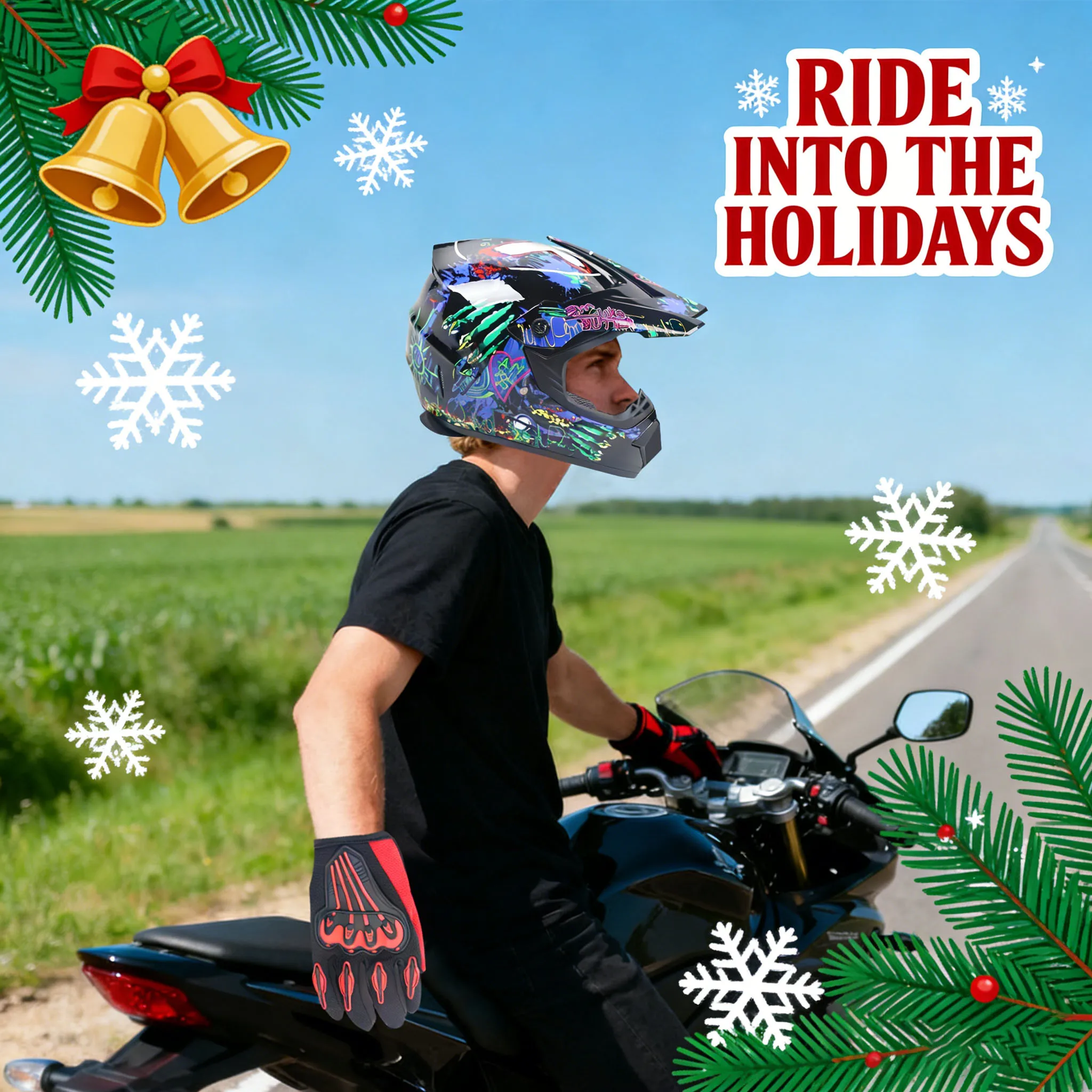 Motocross Helmet Kit, Motorcyc - Off Road Motocross Helmet Goggles Set recension och pris