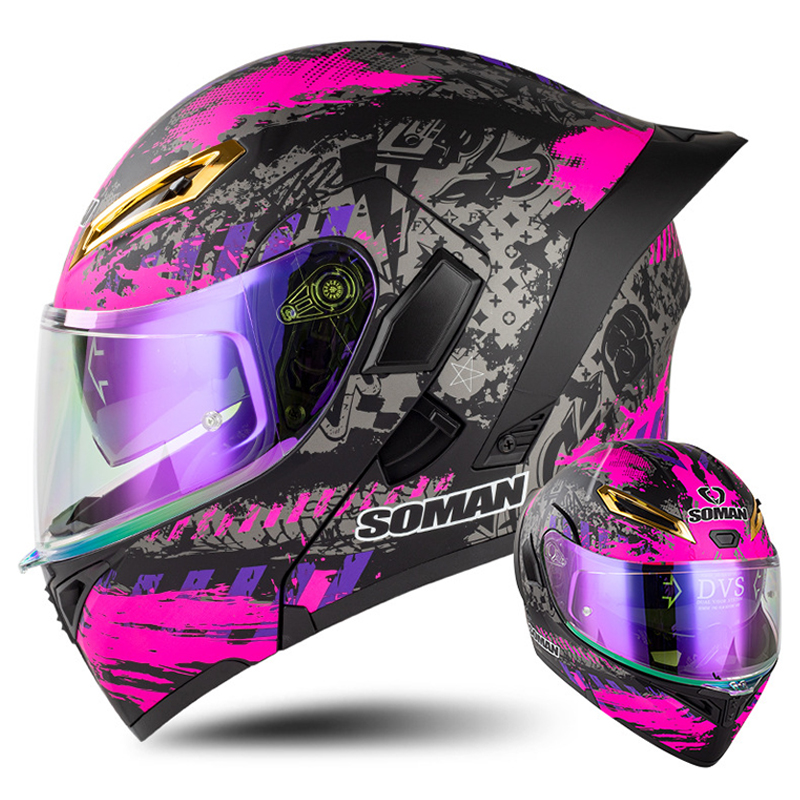 DOT Approved Men Motorcycle He - Modular Flip Up Motorcycle Helmet Dot Approved recension och pris