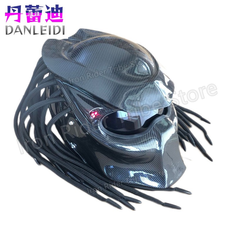 HOT Racing Predator Carbon Fib - Custom Predator Motorcycle Helmet recension och pris