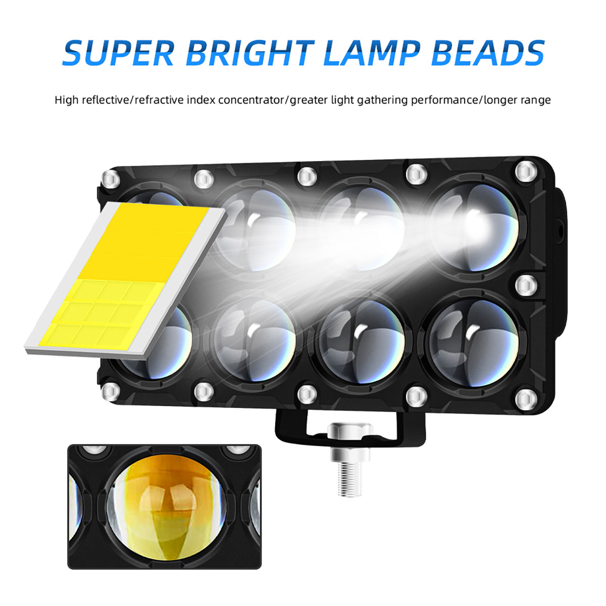 6/8/10 Lens Auxiliary Motorcyc - Universal Motorcycle Led Headlight Projector recension och pris