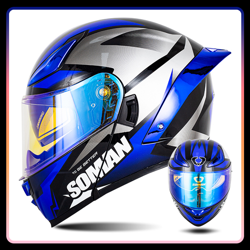 Men's Motorcycle Helmet Dual L - Modular Flip Up Motorcycle Helmet Dot Approved recension och pris