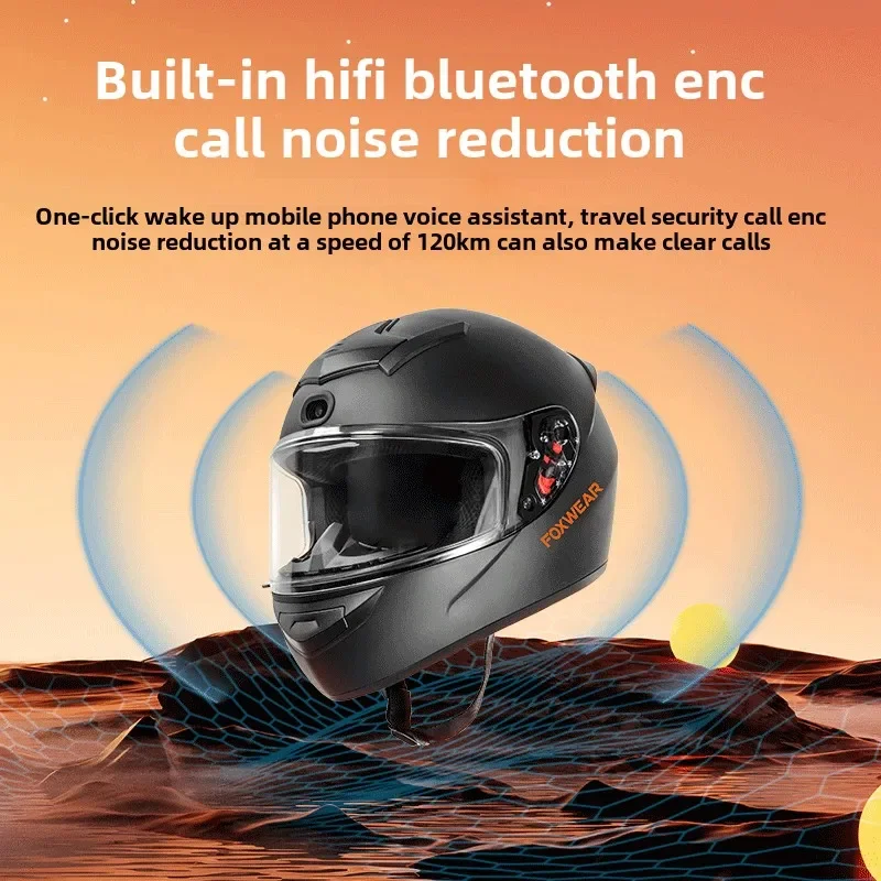 AI Intelligence Motorcycle Hel - Full Face Motorcycle Helmet With Bluetooth recension och pris