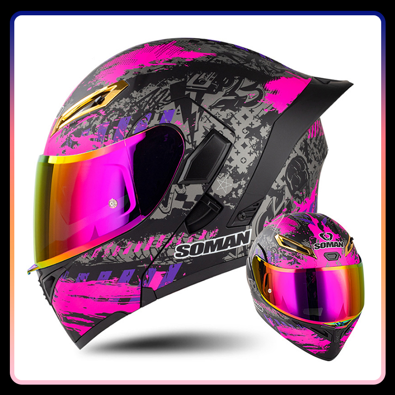 Men Women Motorcycle Helmets F - Modular Flip Up Motorcycle Helmet Dot Approved recension och pris
