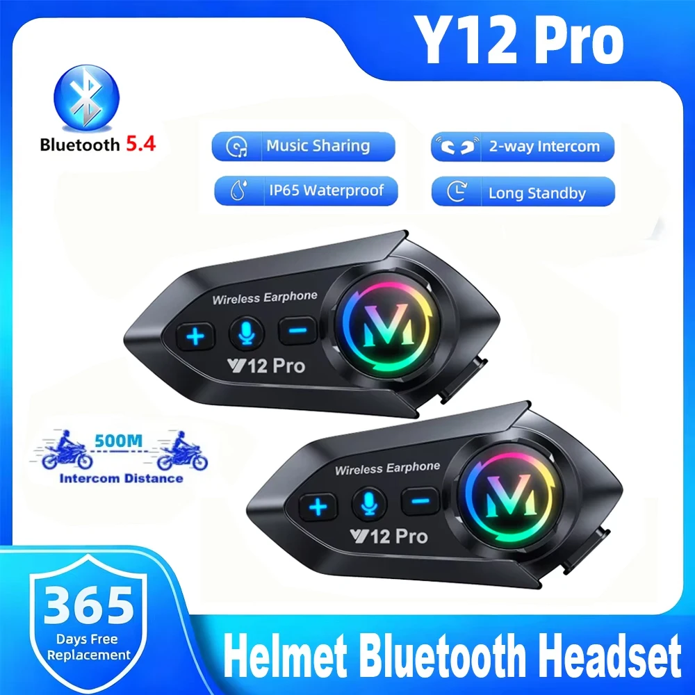 Y12 Pro Motorcycle Helmet Blue - Full Face Motorcycle Helmet With Bluetooth recension och pris