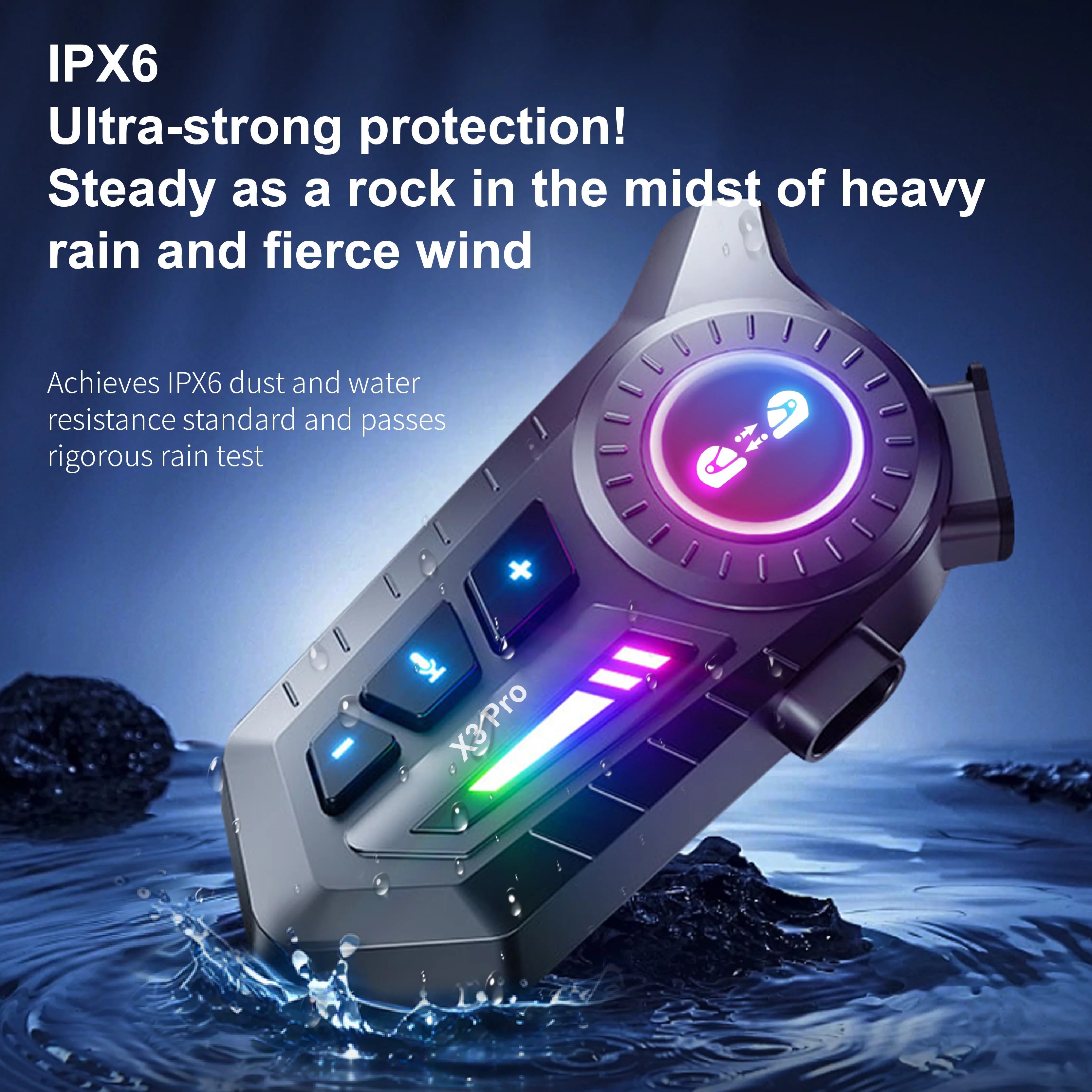1/2Pcs X3Pro Bluetooth 6.0 Mot - Universal Motorcycle Helmet Intercom Headset recension och pris