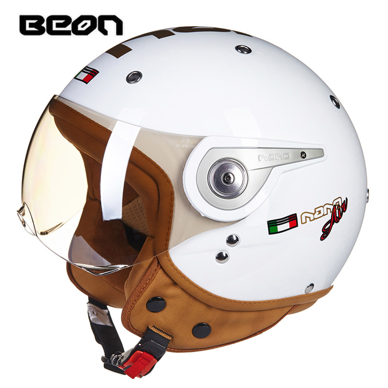 BEON B-110 Motorcycle Helmet b - Vintage Open Face Retro Helmet recension och pris