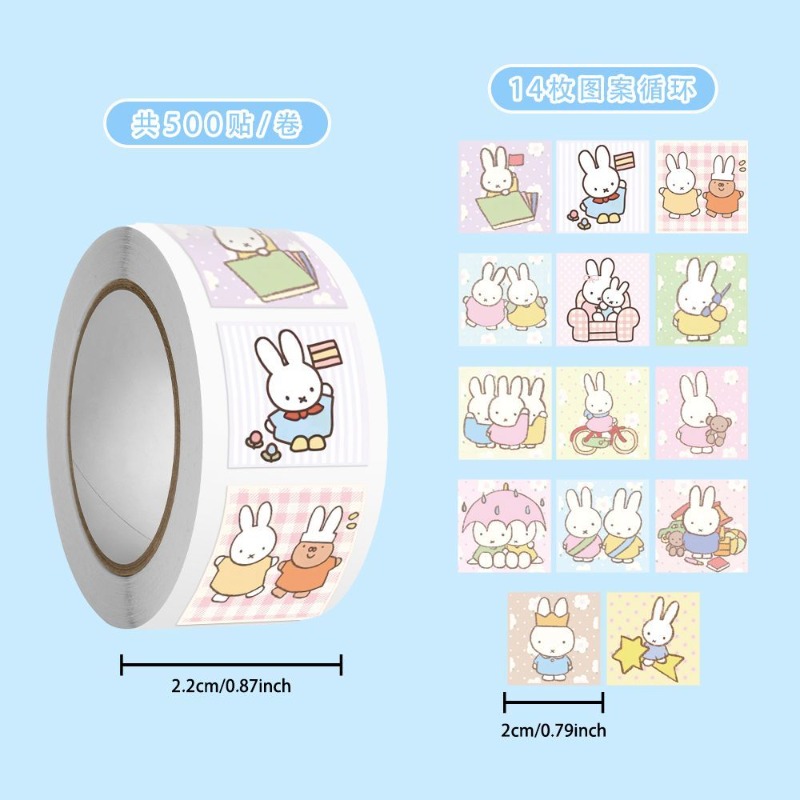 Miffy 500pcs Roll Sticker High - Atv Parts recension och pris