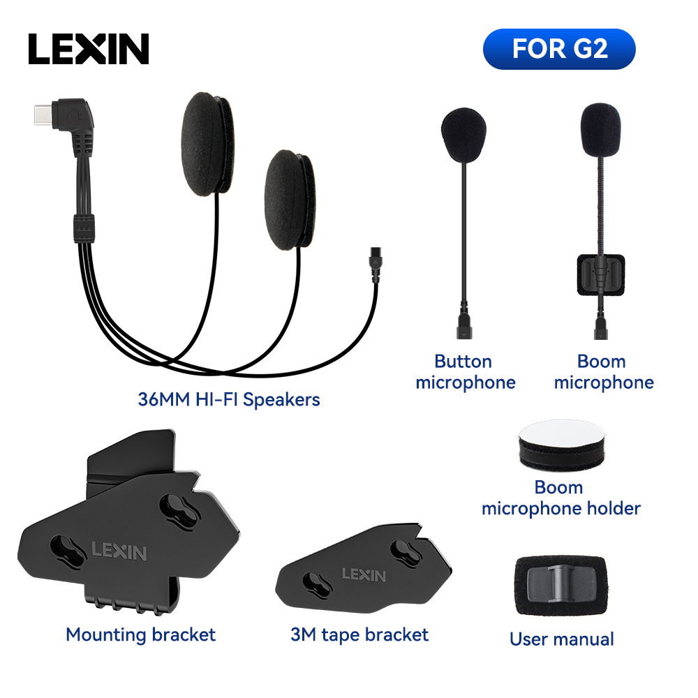 LEXIN-G2 Motorcycle Intercom H - Universal Motorcycle Helmet Intercom Headset recension och pris