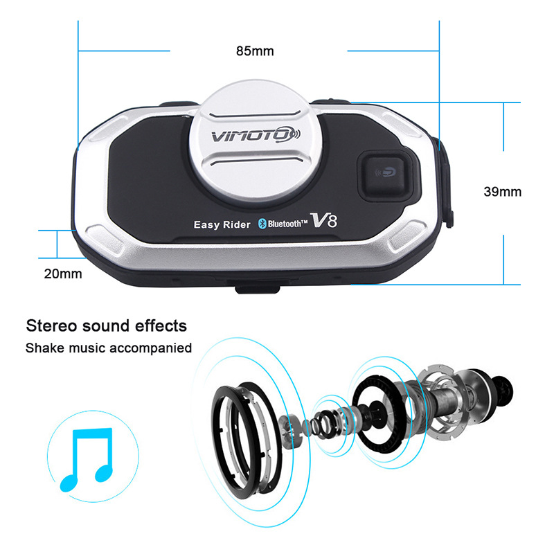 Vimoto V8 Motorcycle Helmet He - Full Face Motorcycle Helmet With Bluetooth recension och pris