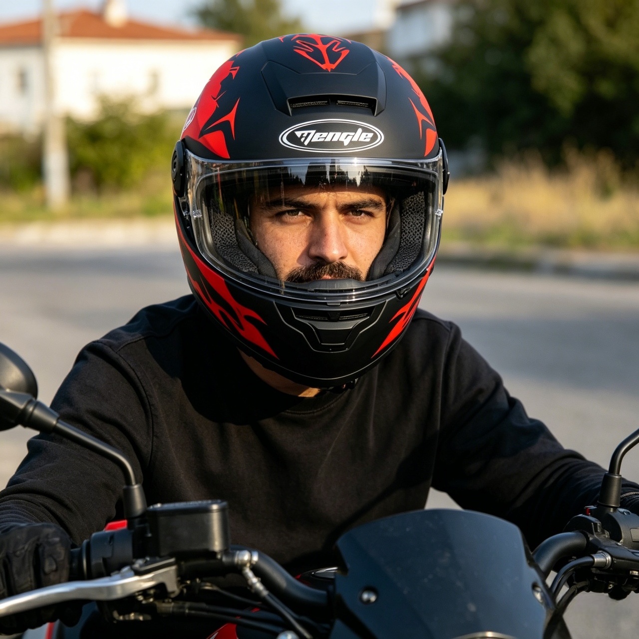 Men's Full Face Motorcycle Hel - Dual Visor Motorcycle Racing Helmet recension och pris