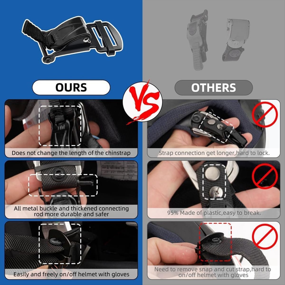Compatible Helmet Quick Releas - Quick Release Buckle Motorcycle Helmet recension och pris