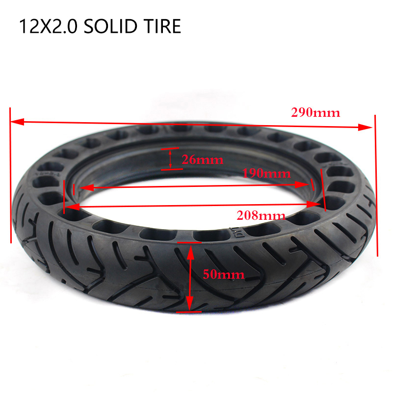 12 Inch Solid Tyre 12x2.0 12x2 - Scooter Parts recension och pris