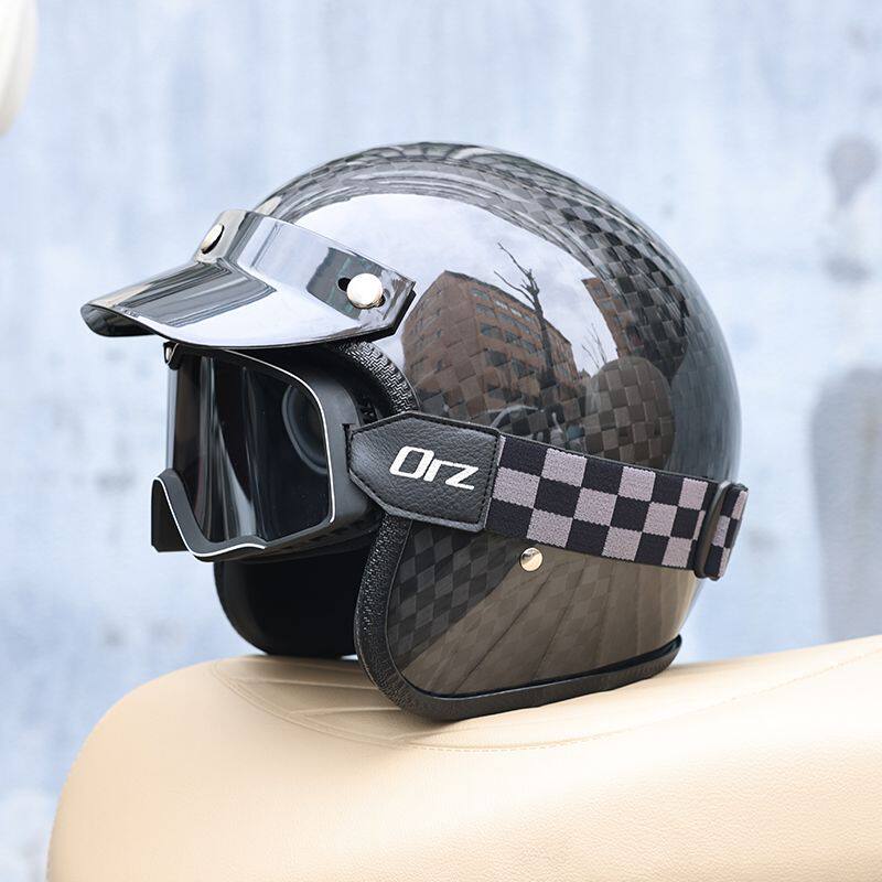 2026 Carbon Fiber Vintage Helm - Carbon Fiber Lightweight Motorcycle Helmet recension och pris