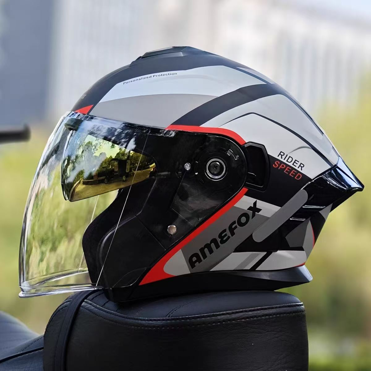 Double Visor Open Face Helmet  - Motorcycle Helmet Inner Sun Visor Lens recension och pris